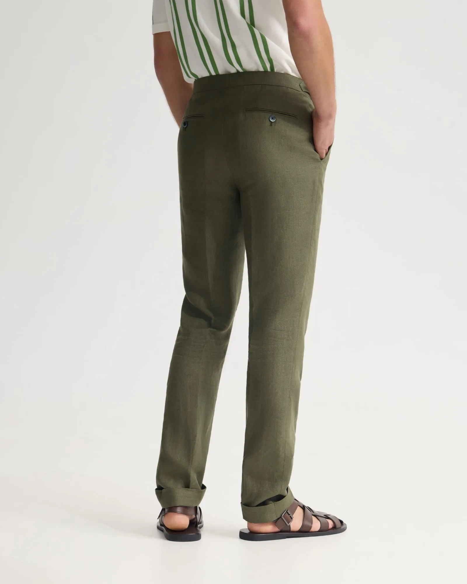 Byron Herringbone Pant Side Tab sold by Oxford Shop product image thumbnail 3
