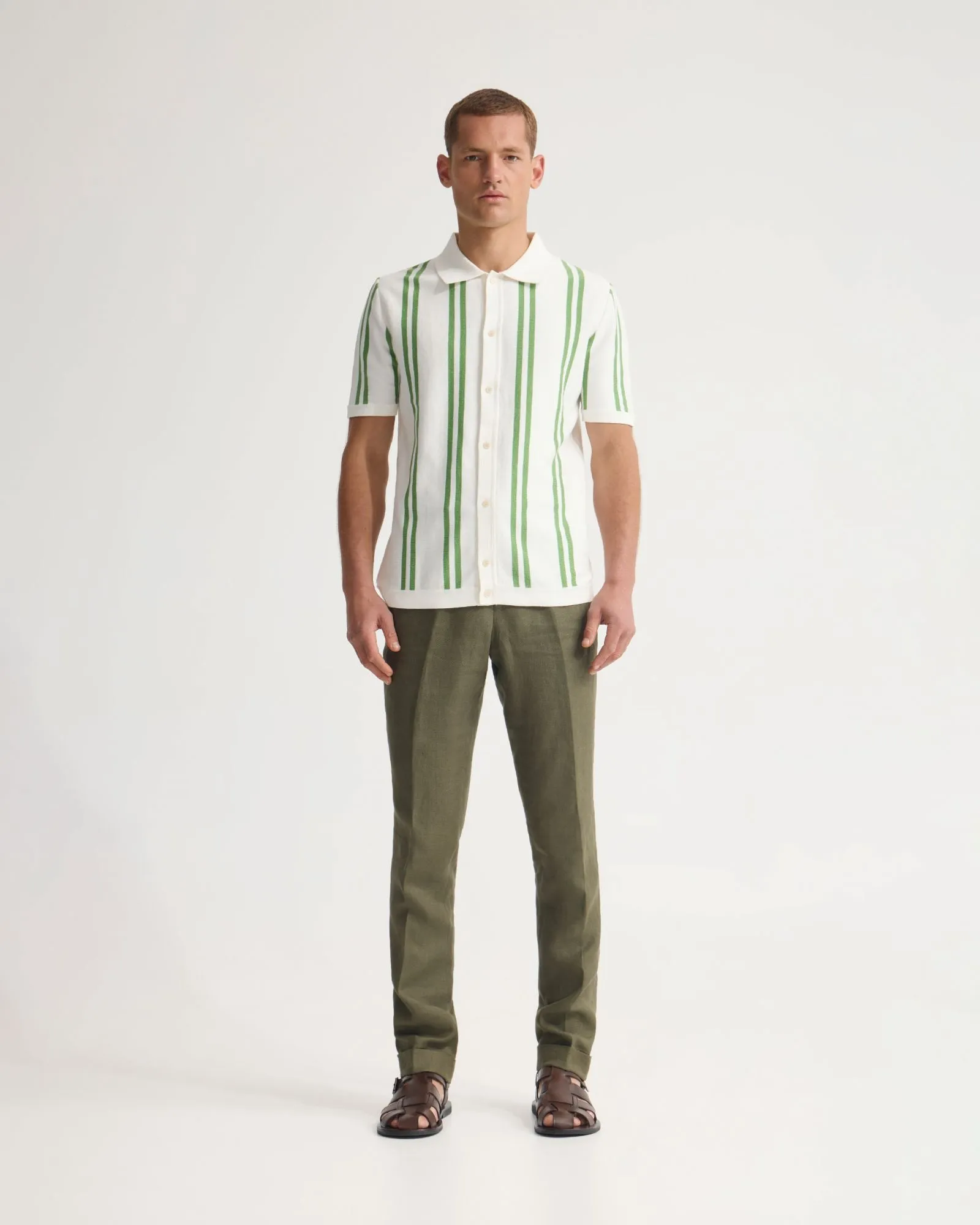 Byron Herringbone Pant Side Tab sold by Oxford Shop product image thumbnail 5