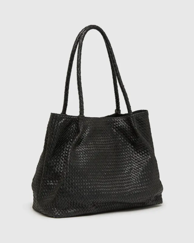 Sonnet Woven Leather Tote Bag sold by Oxford Shop