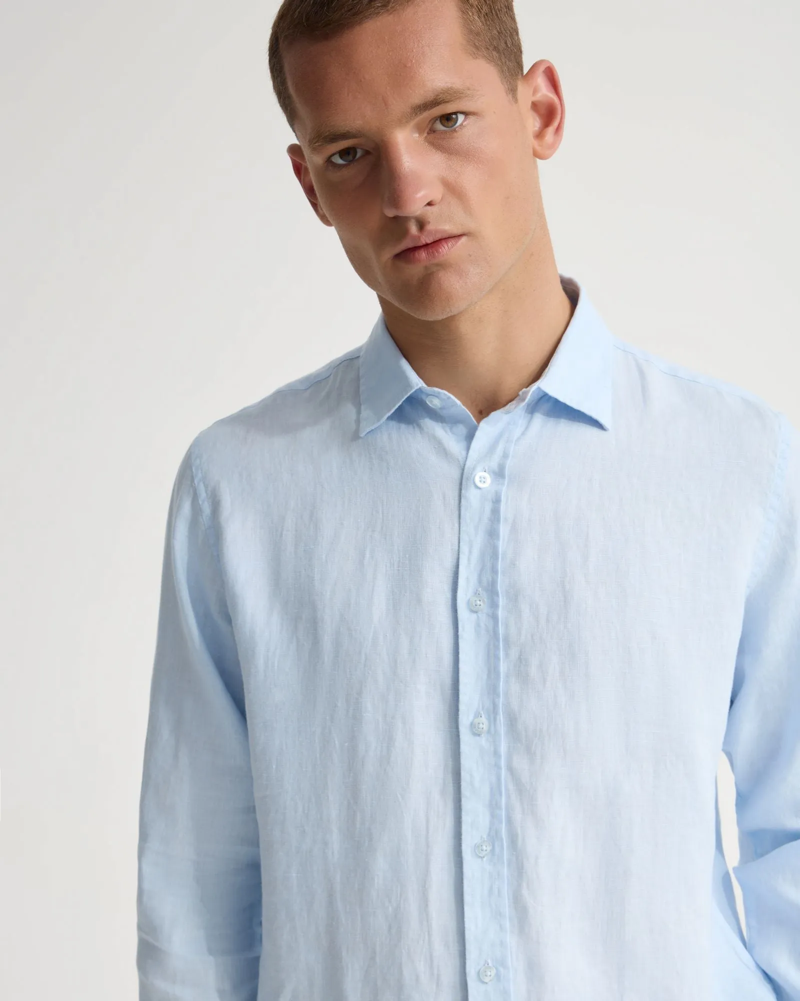 Cooper French Linen Long Sleeve Shirt sold by Oxford Shop product image thumbnail 4