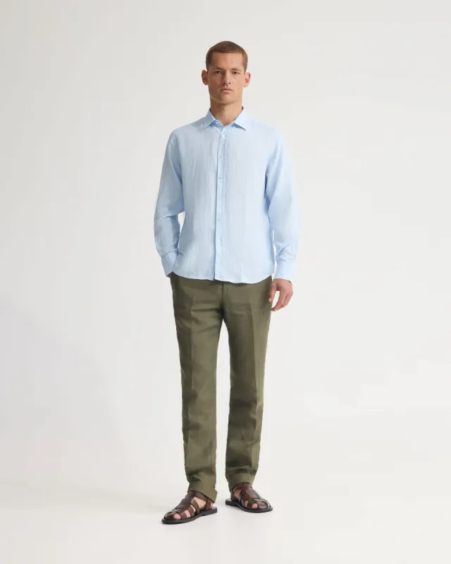 Cooper French Linen Long Sleeve Shirt sold by Oxford Shop