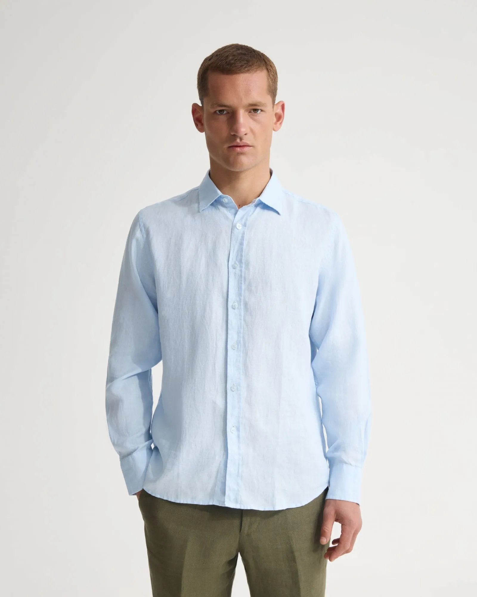 Cooper French Linen Long Sleeve Shirt sold by Oxford Shop product image thumbnail 5