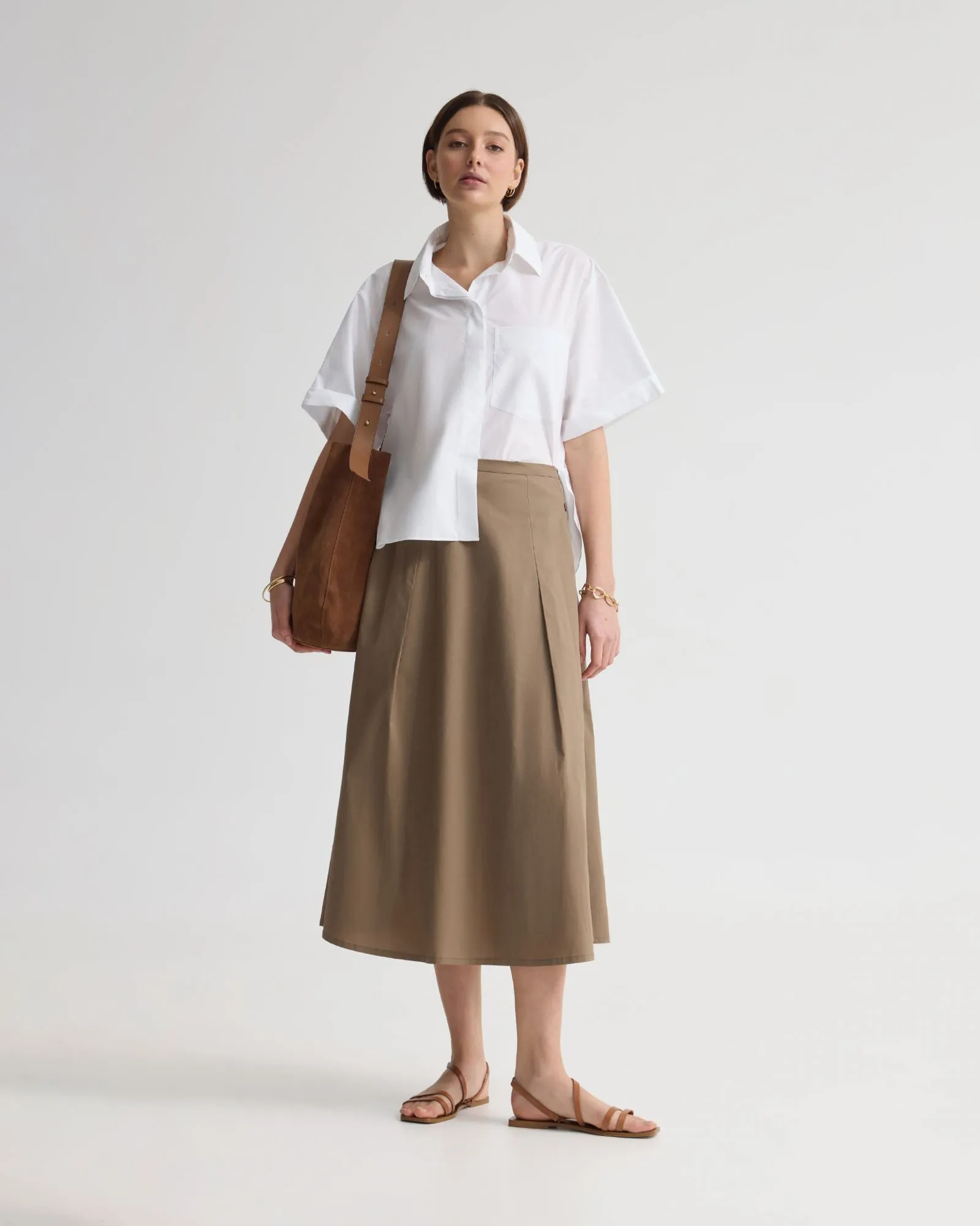 Harlow Snap Midi Skirt sold by Oxford Shop product image thumbnail 5