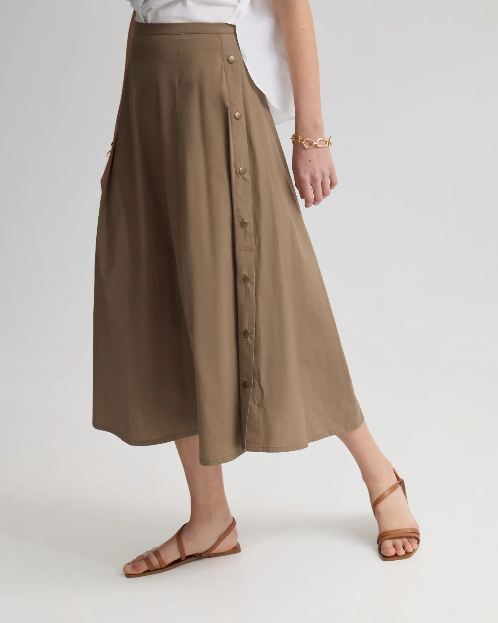 Harlow Snap Midi Skirt sold by Oxford Shop product image thumbnail 4