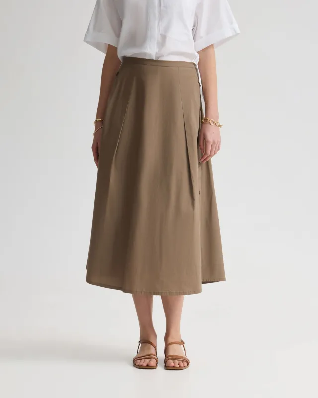 Harlow Snap Midi Skirt sold by Oxford Shop