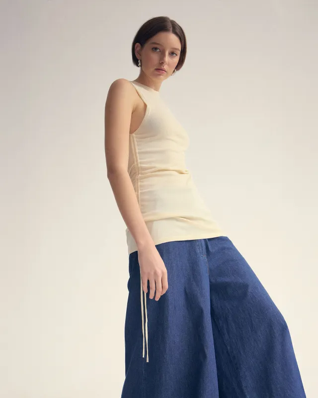 April Drawstring Knitted Top sold by Oxford Shop