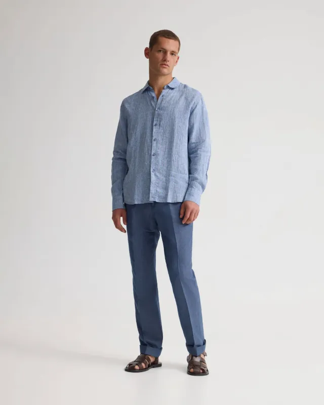 Cooper French Linen Long Sleeve Shirt sold by Oxford Shop