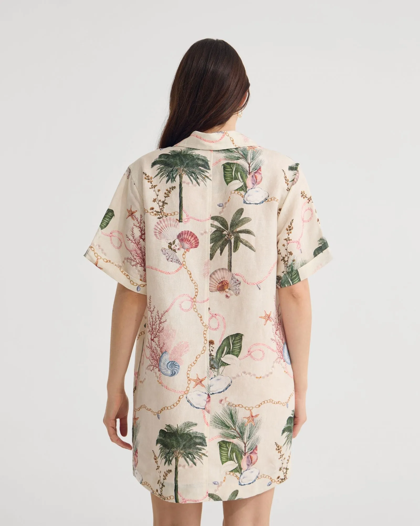 Milos Printed Linen Mini Dress sold by Oxford Shop product image thumbnail 3