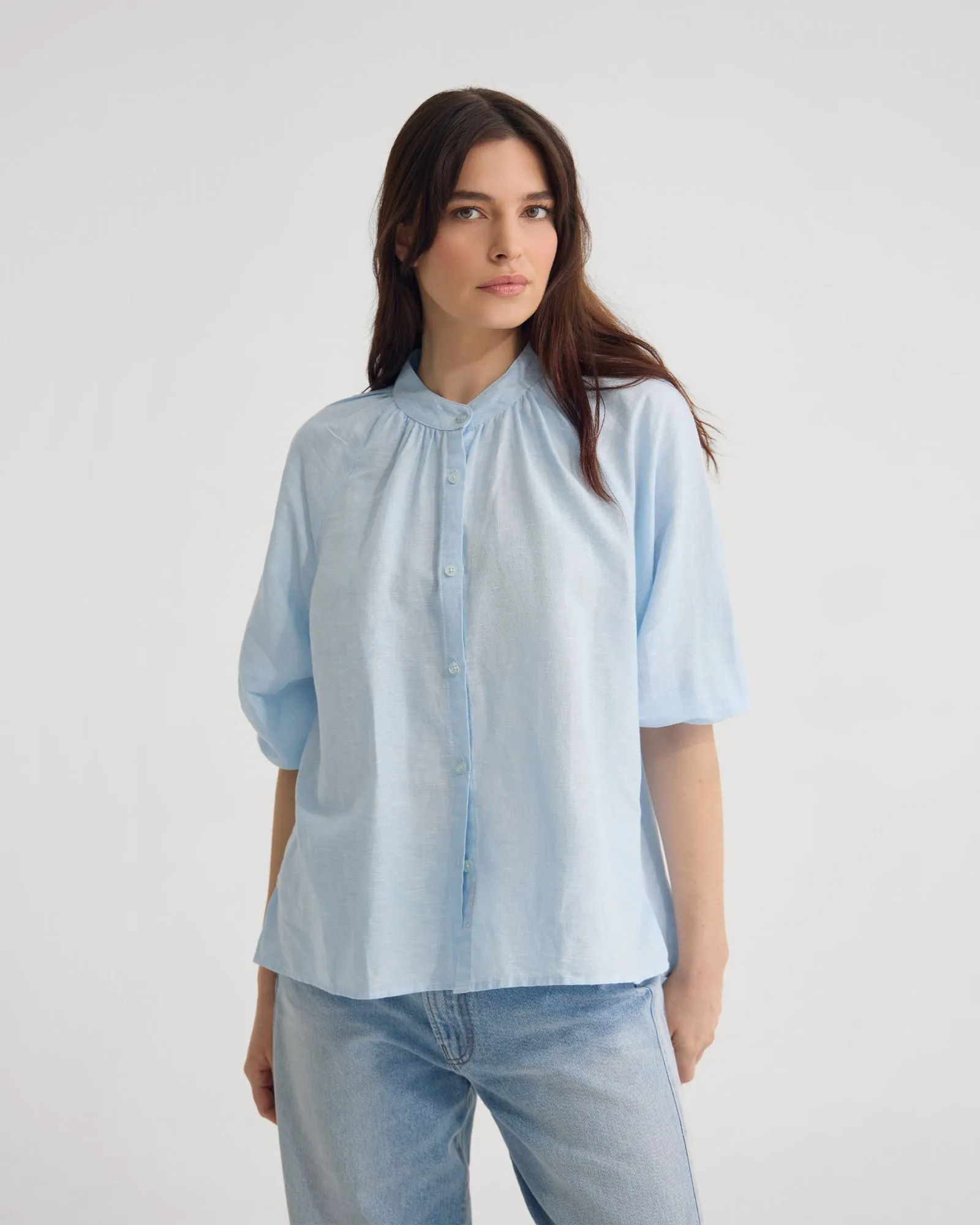 Annika Washed Linen Shirt sold by Oxford Shop product image thumbnail 5