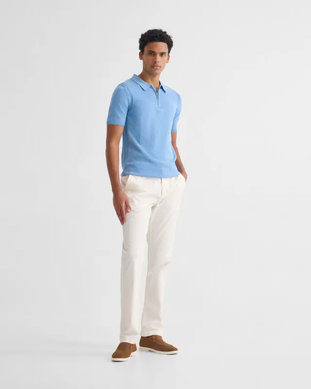 Otis Zip Neck Knitted Polo sold by Oxford Shop