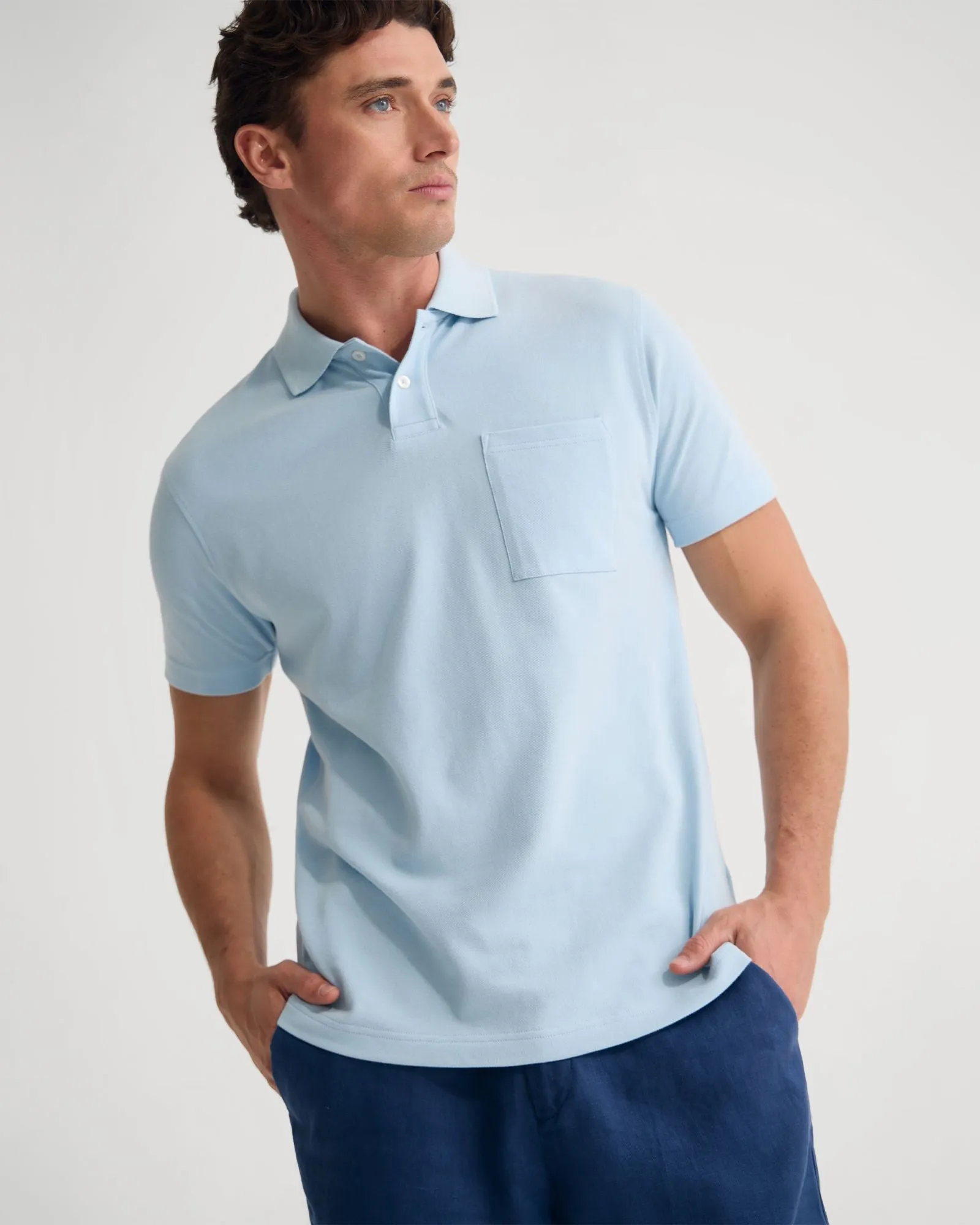 Theo Organic Cotton Pique Polo sold by Oxford Shop product image thumbnail 4