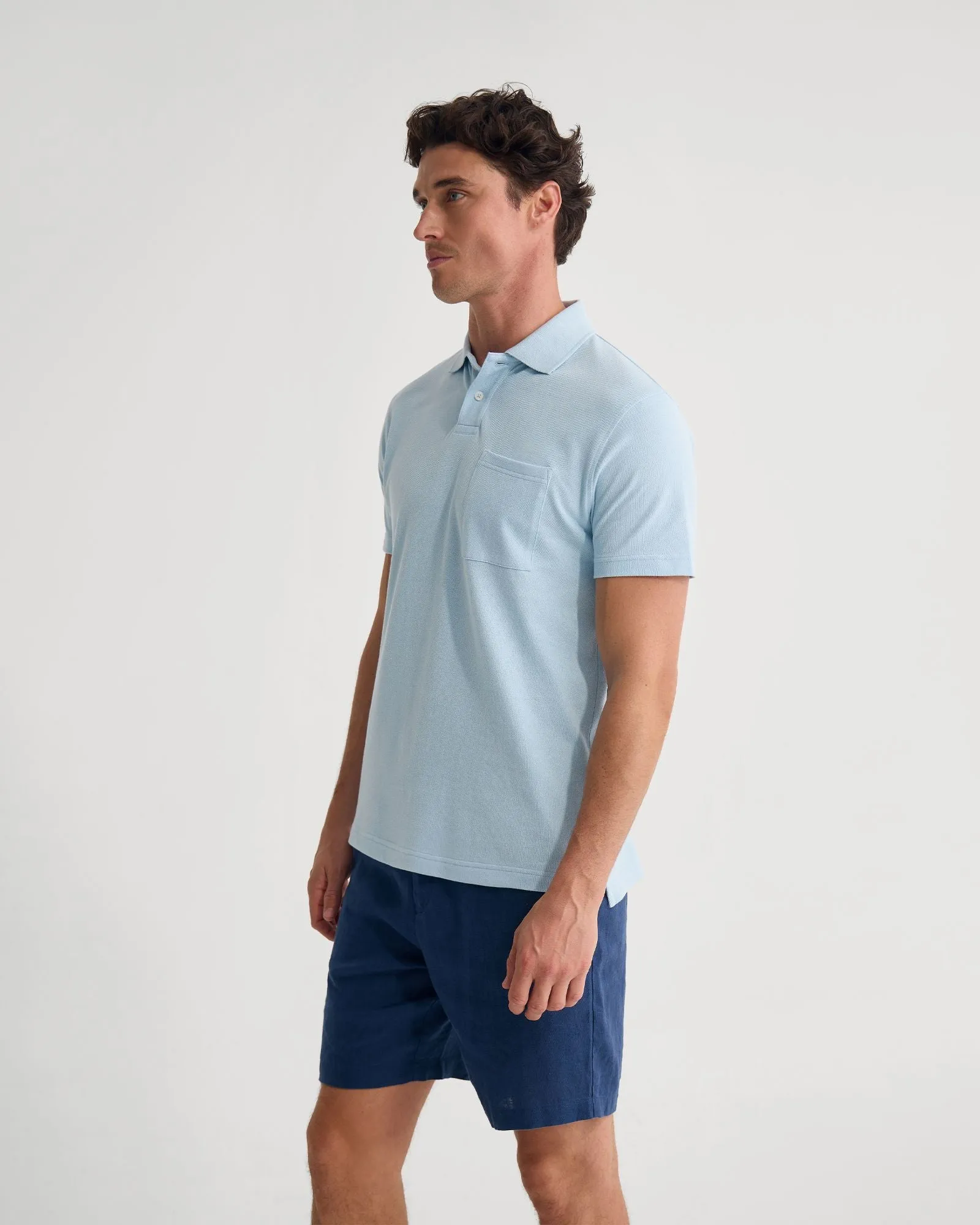 Theo Organic Cotton Pique Polo sold by Oxford Shop product image thumbnail 2