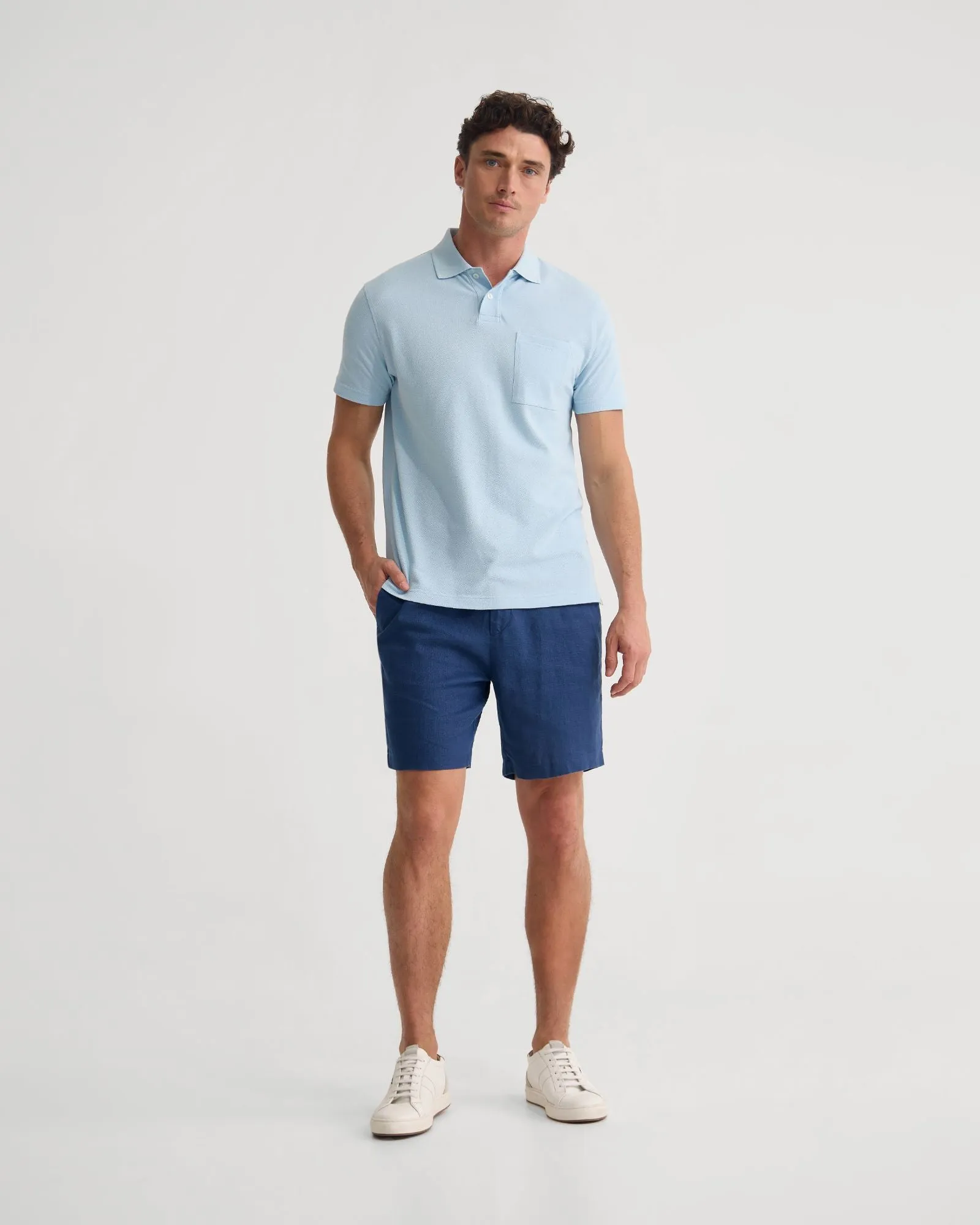 Theo Organic Cotton Pique Polo sold by Oxford Shop