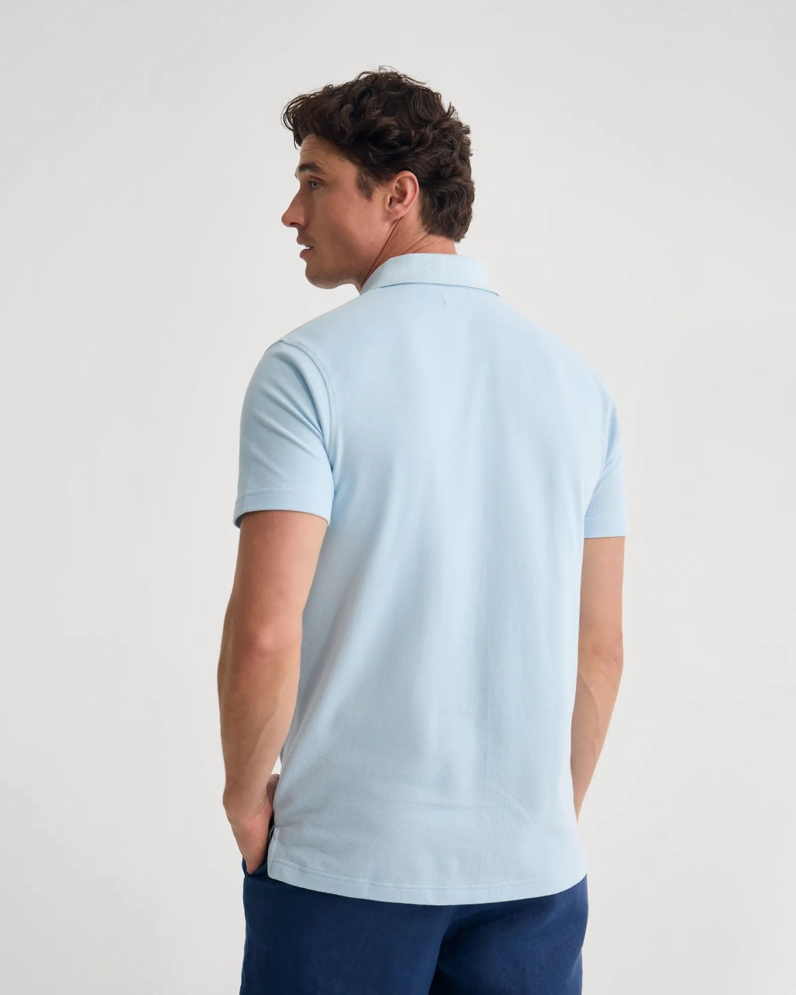 Theo Organic Cotton Pique Polo sold by Oxford Shop product image thumbnail 3
