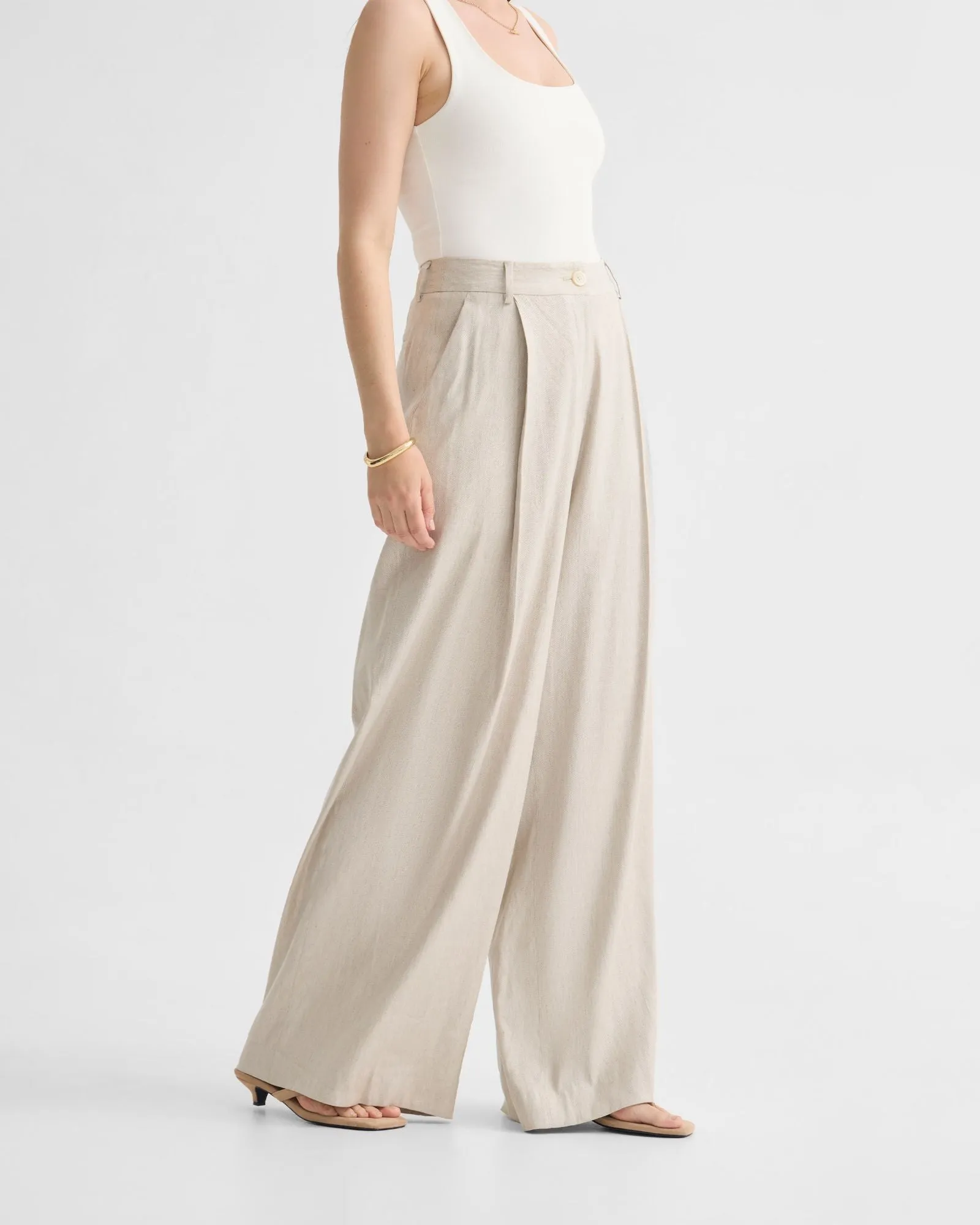 Margot Stretch Linen Pant sold by Oxford Shop product image thumbnail 2