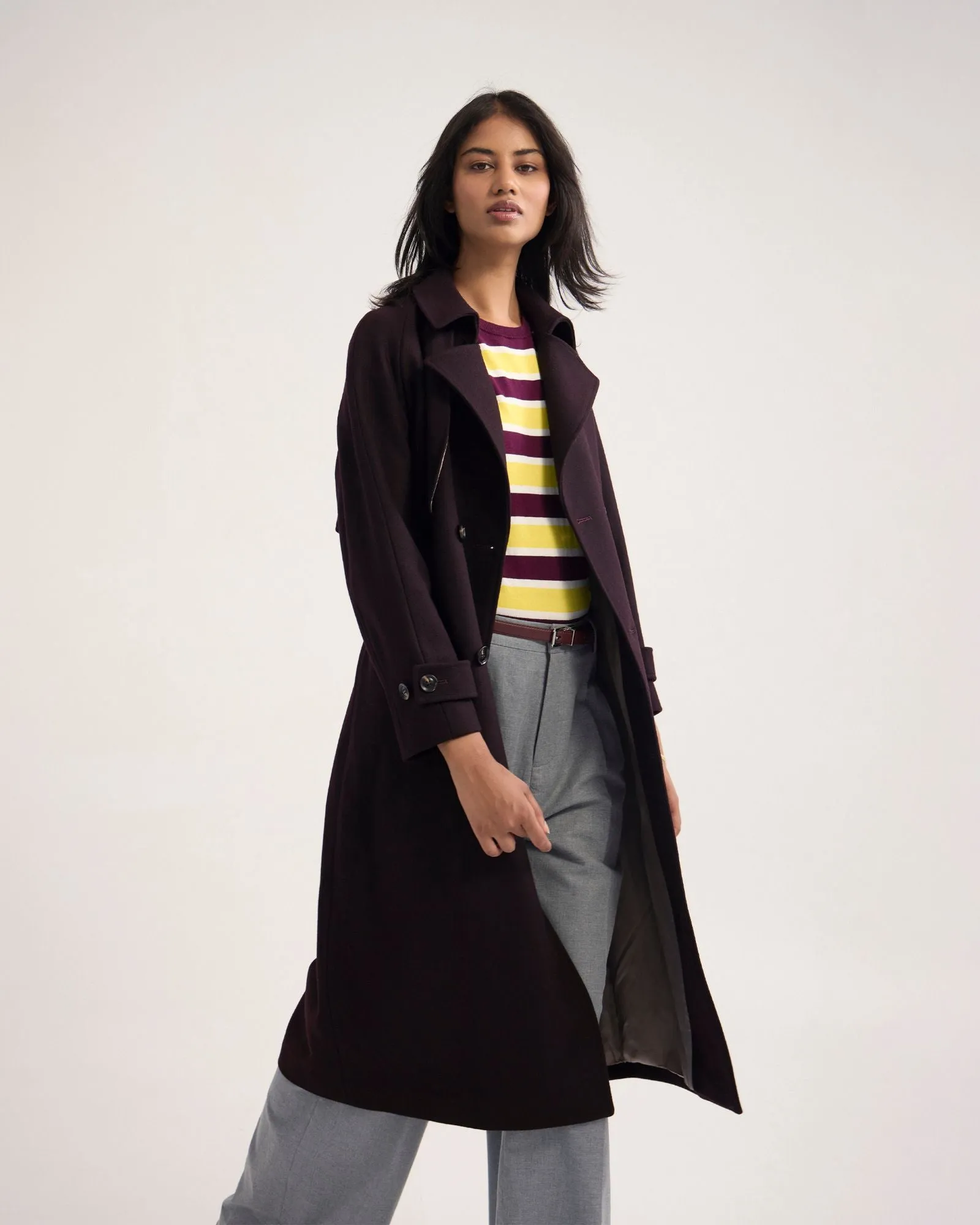 Gemma Wool Rich Trench Coat sold by Oxford Shop product image thumbnail 3