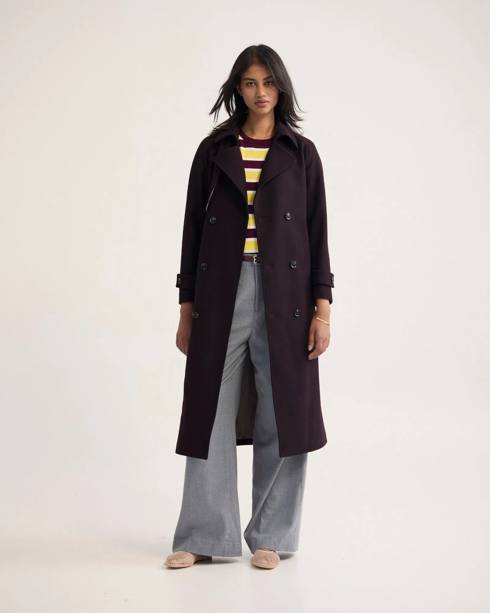 Gemma Wool Rich Trench Coat sold by Oxford Shop product image thumbnail 2