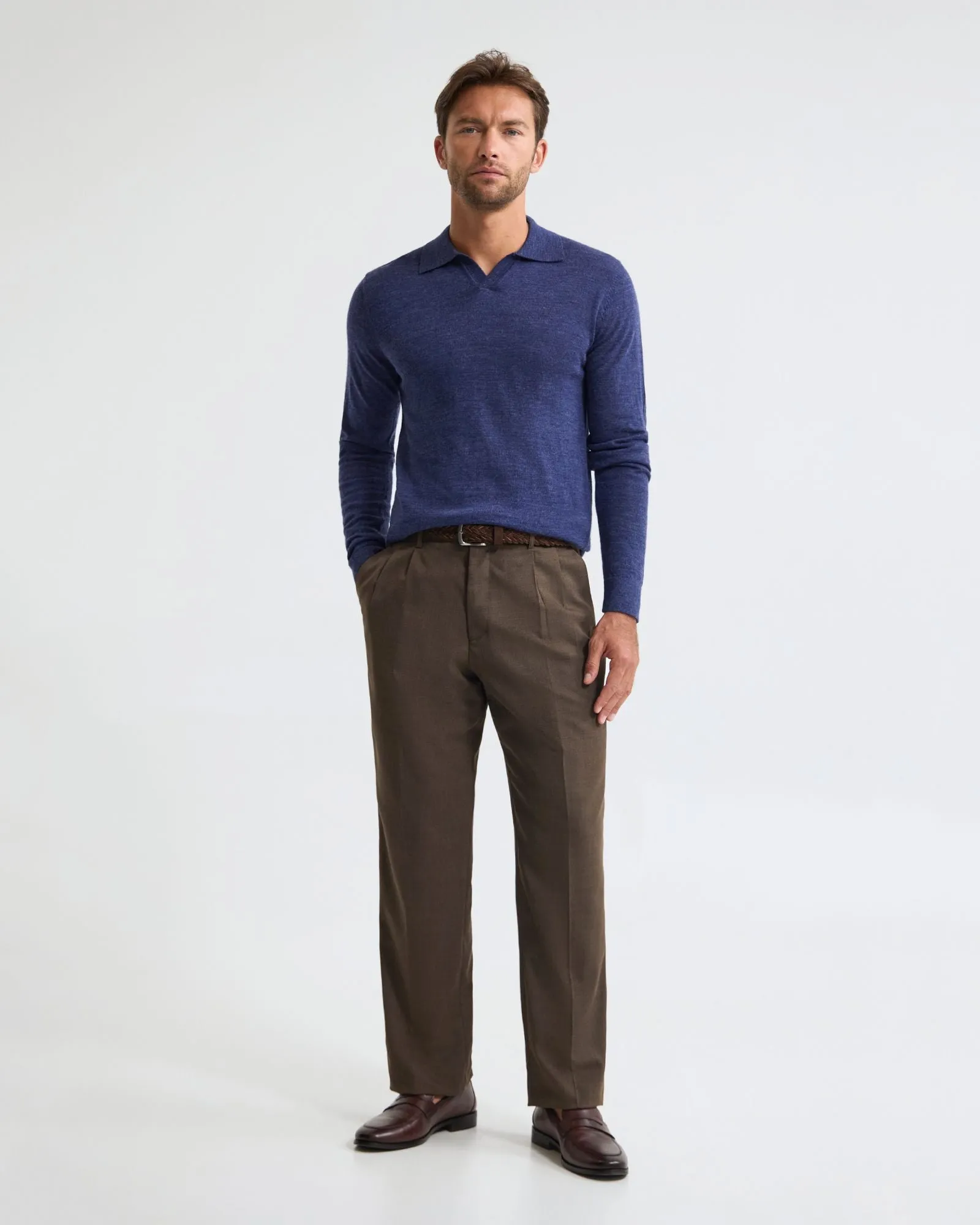 Blair Polo Collar Merino Knit sold by Oxford Shop product image thumbnail 2