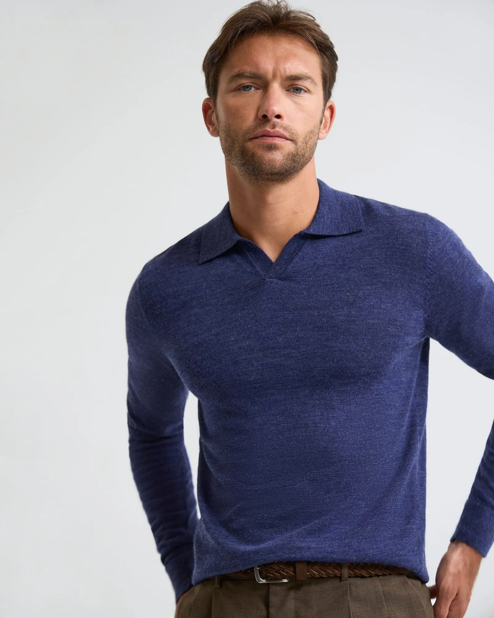 Blair Polo Collar Merino Knit sold by Oxford Shop product image thumbnail 5
