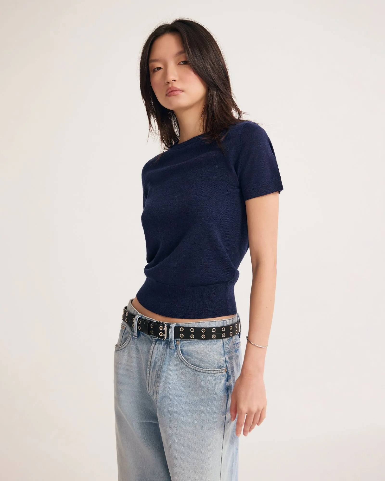 Grace Short Sleeve Merino Knit sold by Oxford Shop product image thumbnail 2