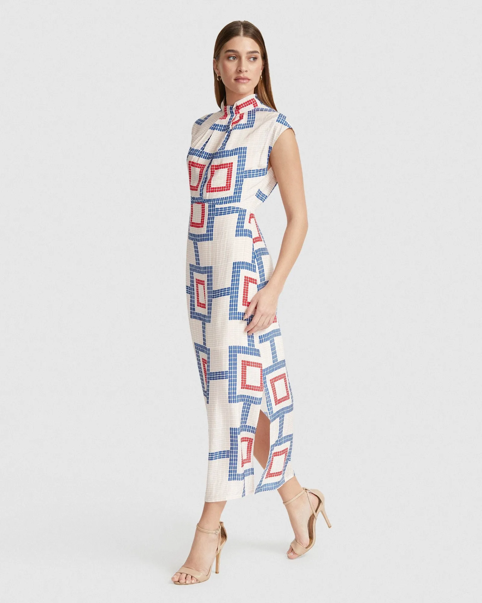 Ingrid Geo Print Dress sold by Oxford Shop product image thumbnail 2
