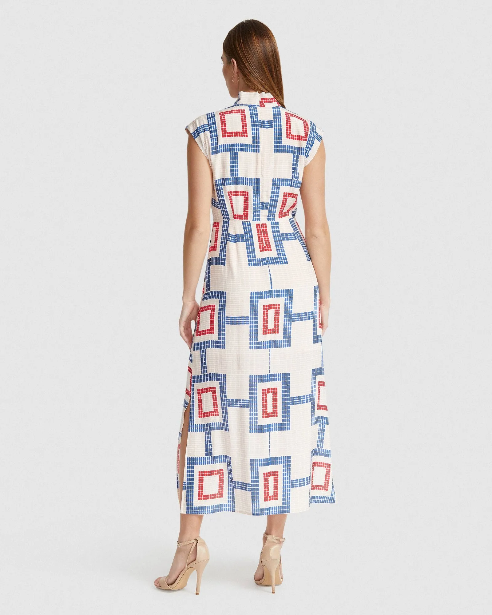 Ingrid Geo Print Dress sold by Oxford Shop product image thumbnail 3