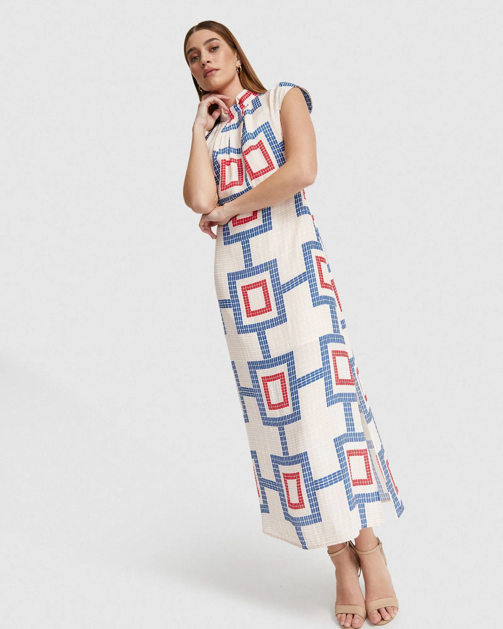 Ingrid Geo Print Dress sold by Oxford Shop product image thumbnail 4