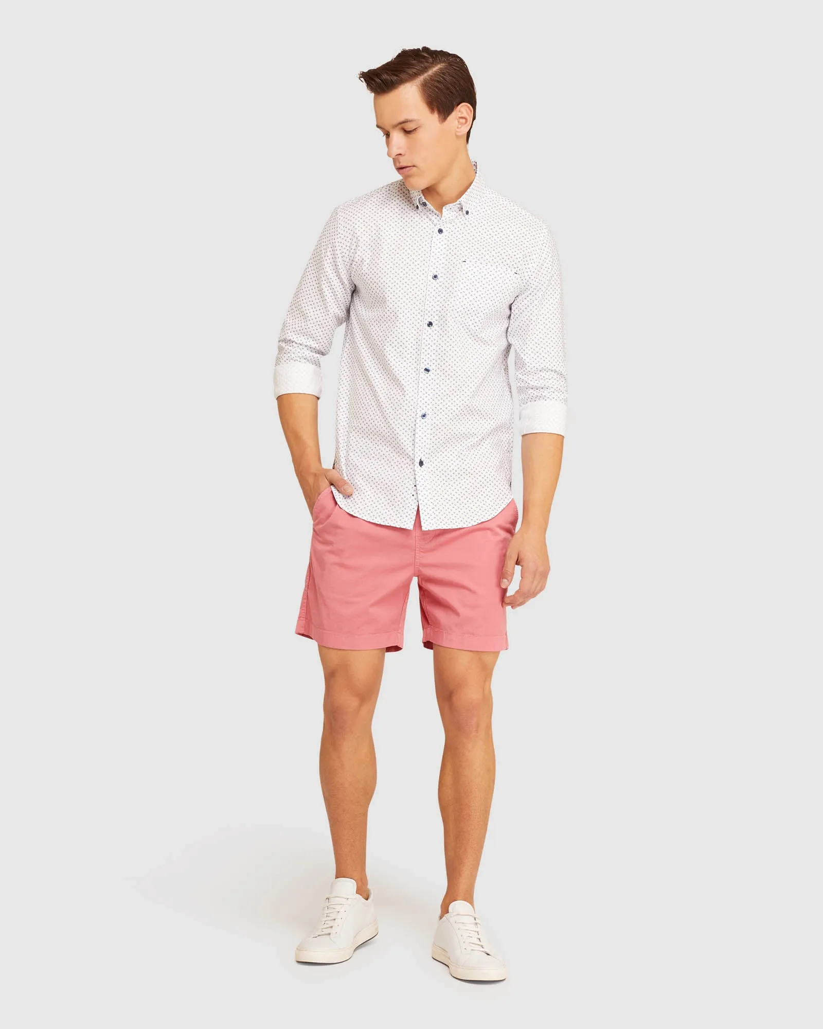 STRATTON OXFORD WEAVE PRINT SHIRT sold by Oxford Shop product image thumbnail 5