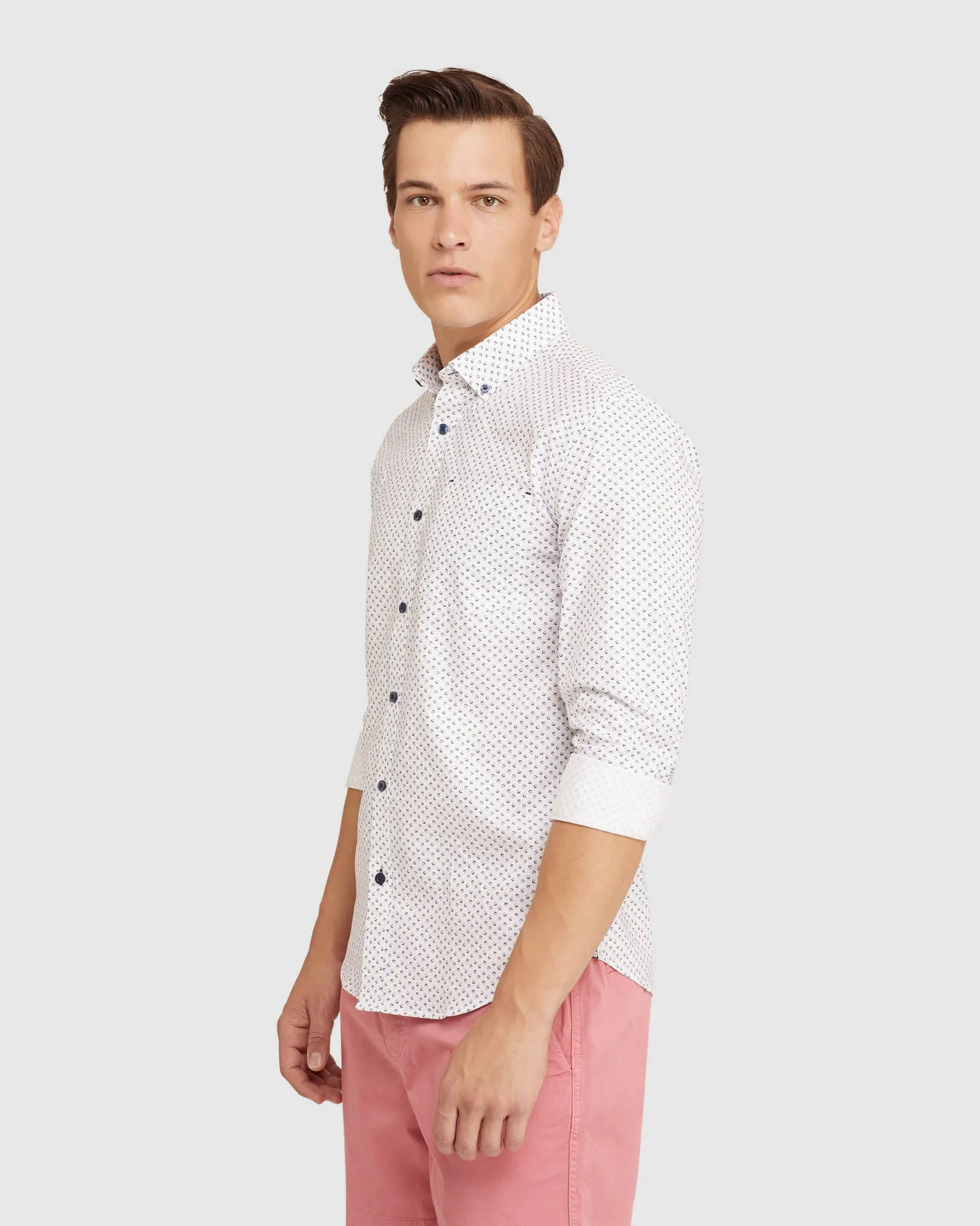 STRATTON OXFORD WEAVE PRINT SHIRT sold by Oxford Shop product image thumbnail 2