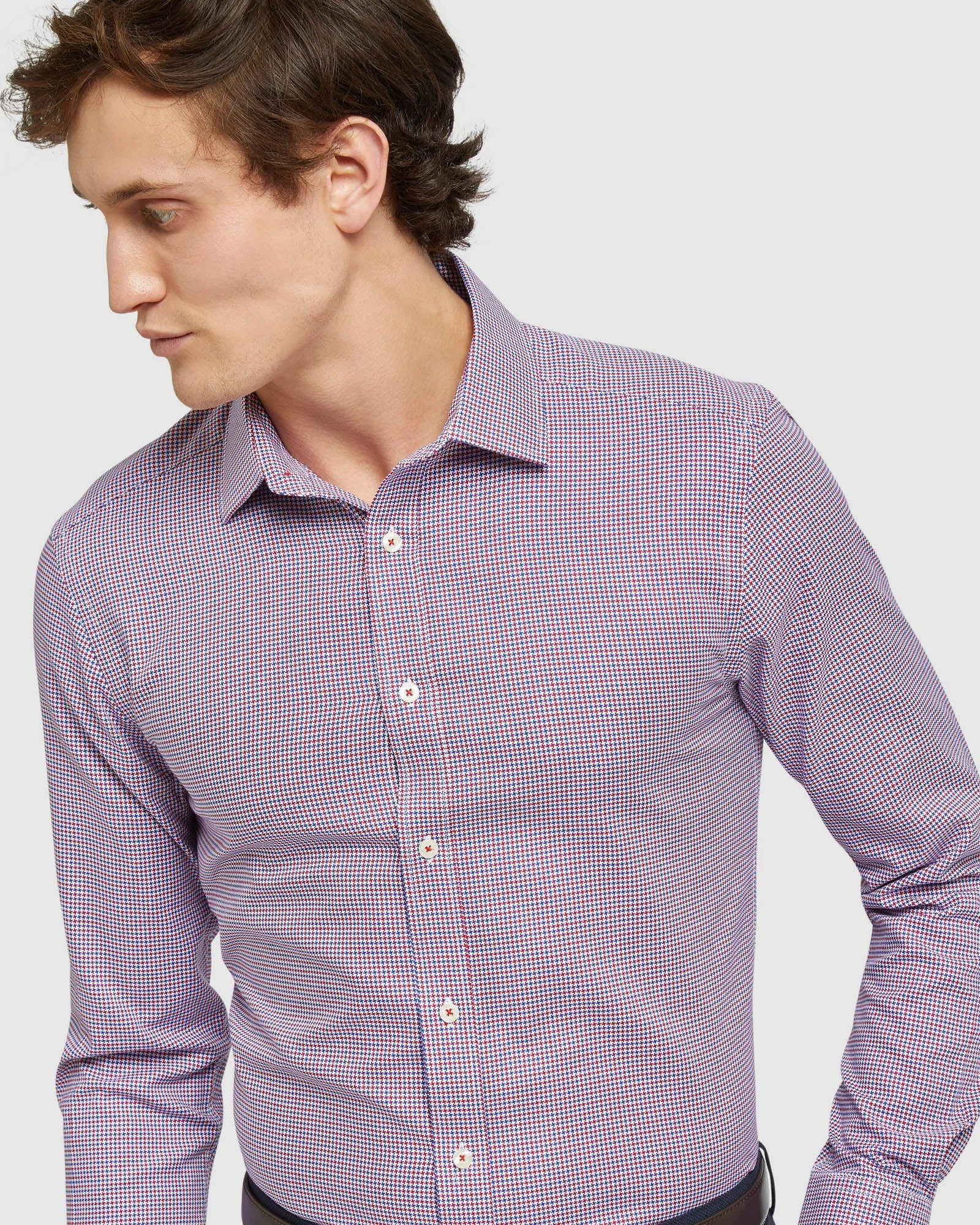 Beckton Houndstooth Shirt sold by Oxford Shop product image thumbnail 4