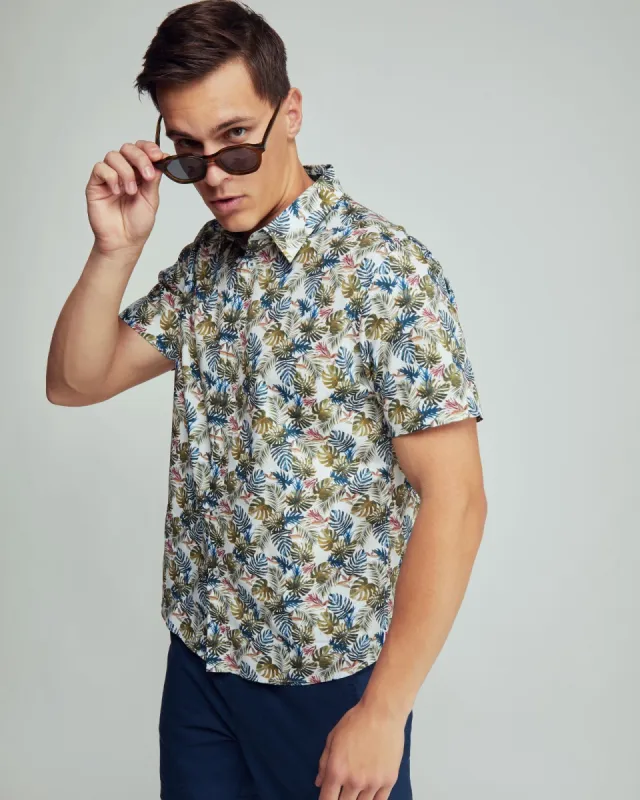 Leyton Printed Short Sleeve Relax Ft Shirt sold by Oxford Shop