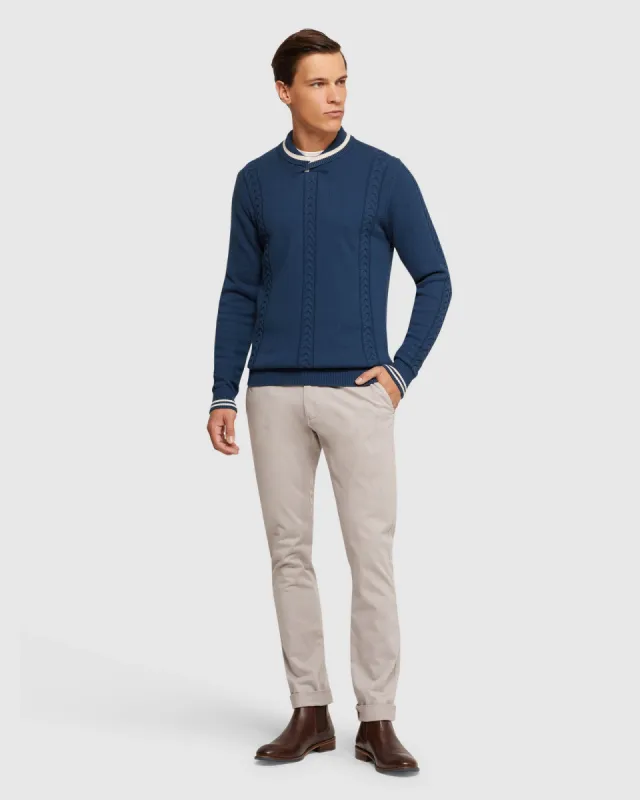Milo Collared Knit Pullover sold by Oxford Shop