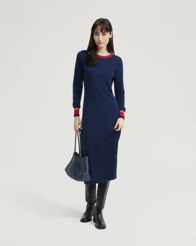 Bridgette Contrast Trim Knit Dress sold by Oxford Shop
