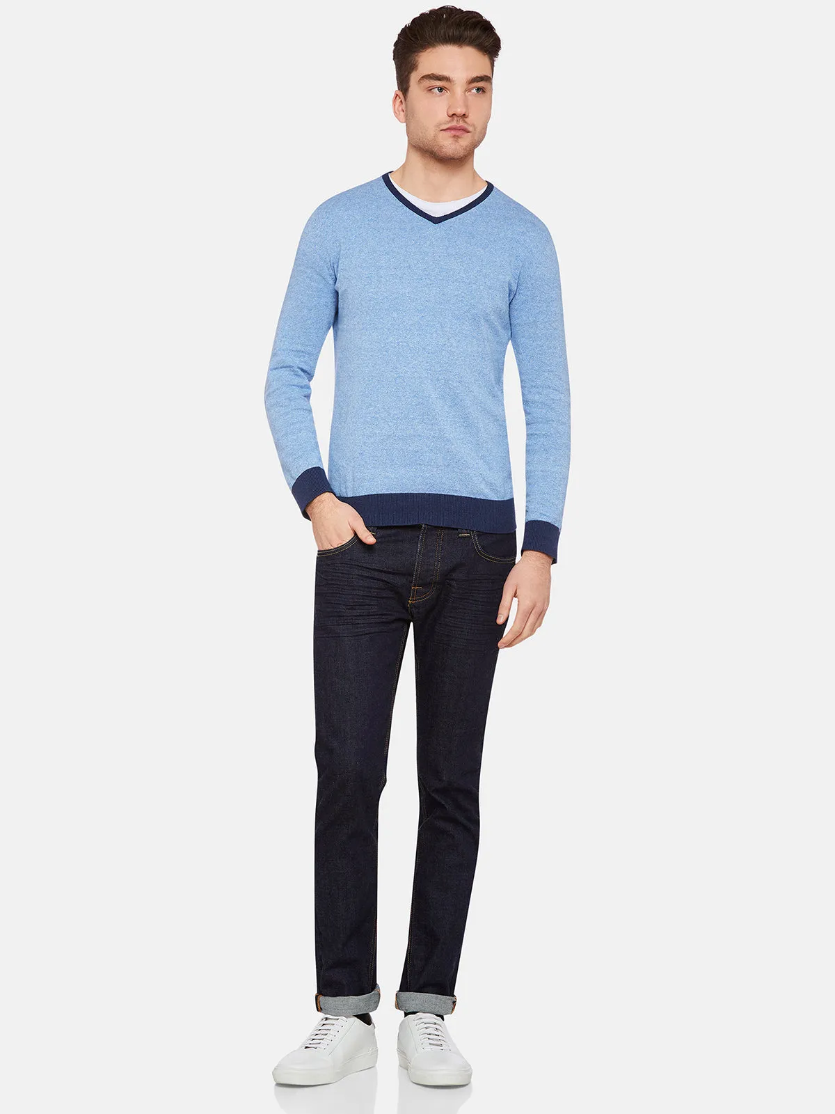 Cotton Contrast Rib Vnk Pullover sold by Oxford Shop product image thumbnail 5