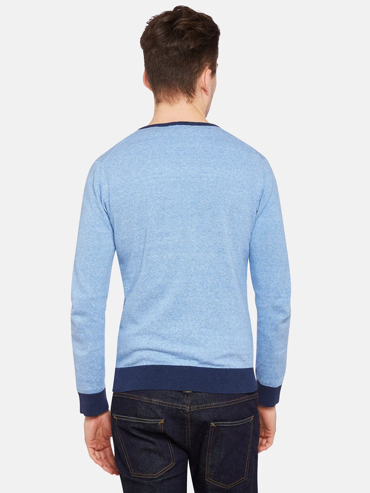 Cotton Contrast Rib Vnk Pullover sold by Oxford Shop product image thumbnail 4