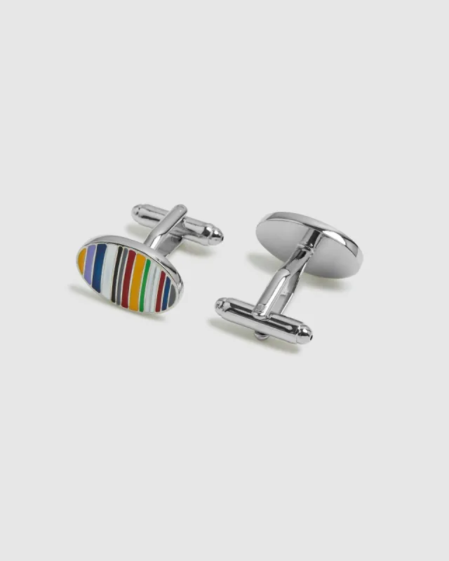 Summer Strip Cuff Link Set sold by Oxford Shop