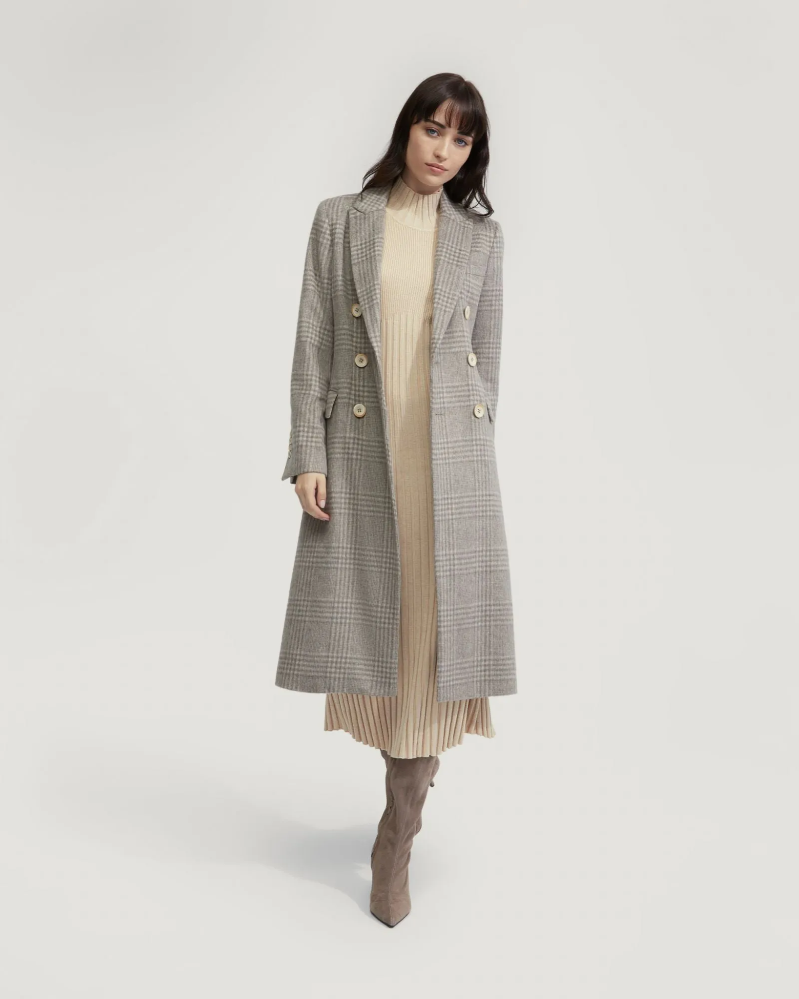 Lily Alpaca Blend Check Coat sold by Oxford Shop product image thumbnail 5