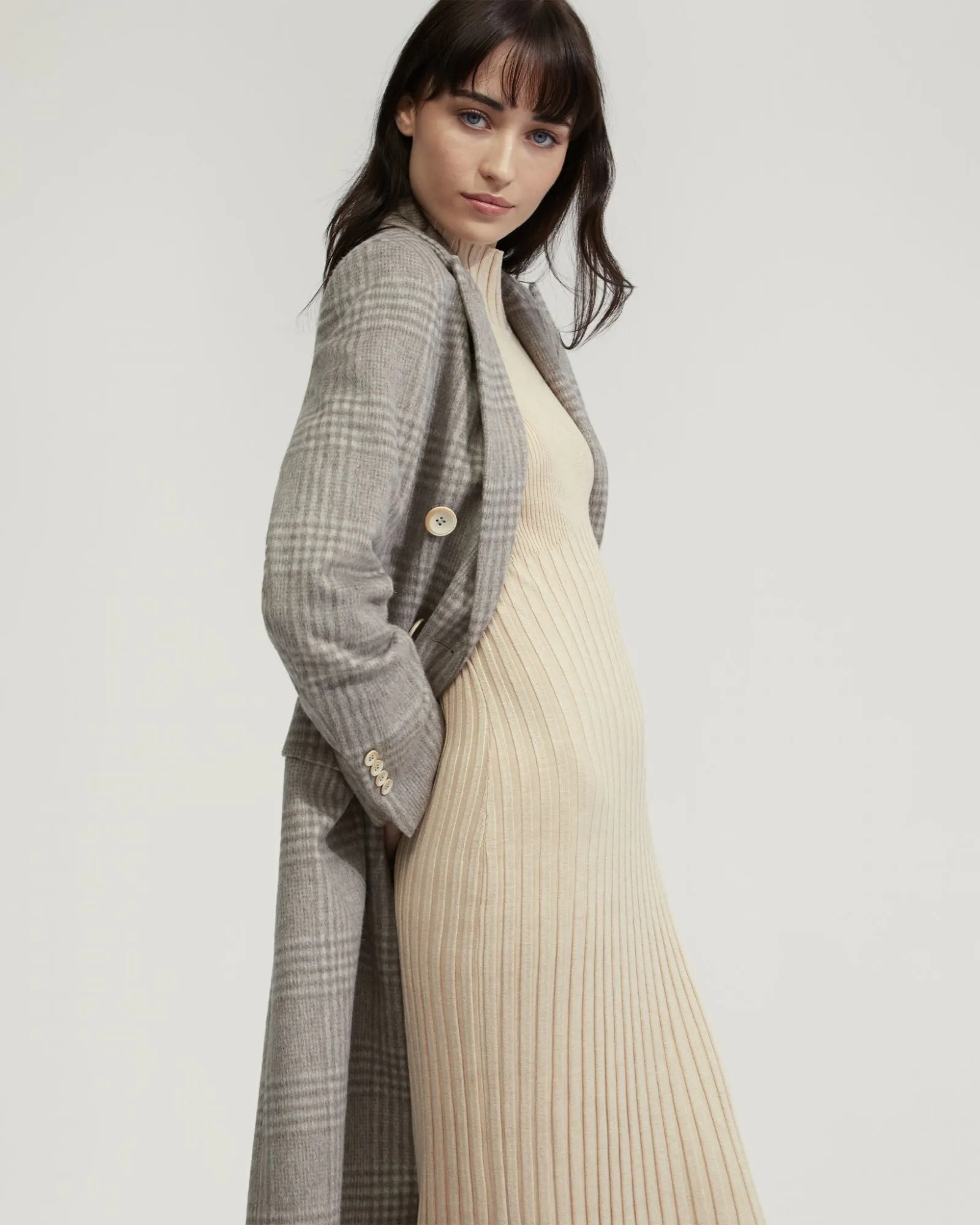 Lily Alpaca Blend Check Coat sold by Oxford Shop product image thumbnail 4