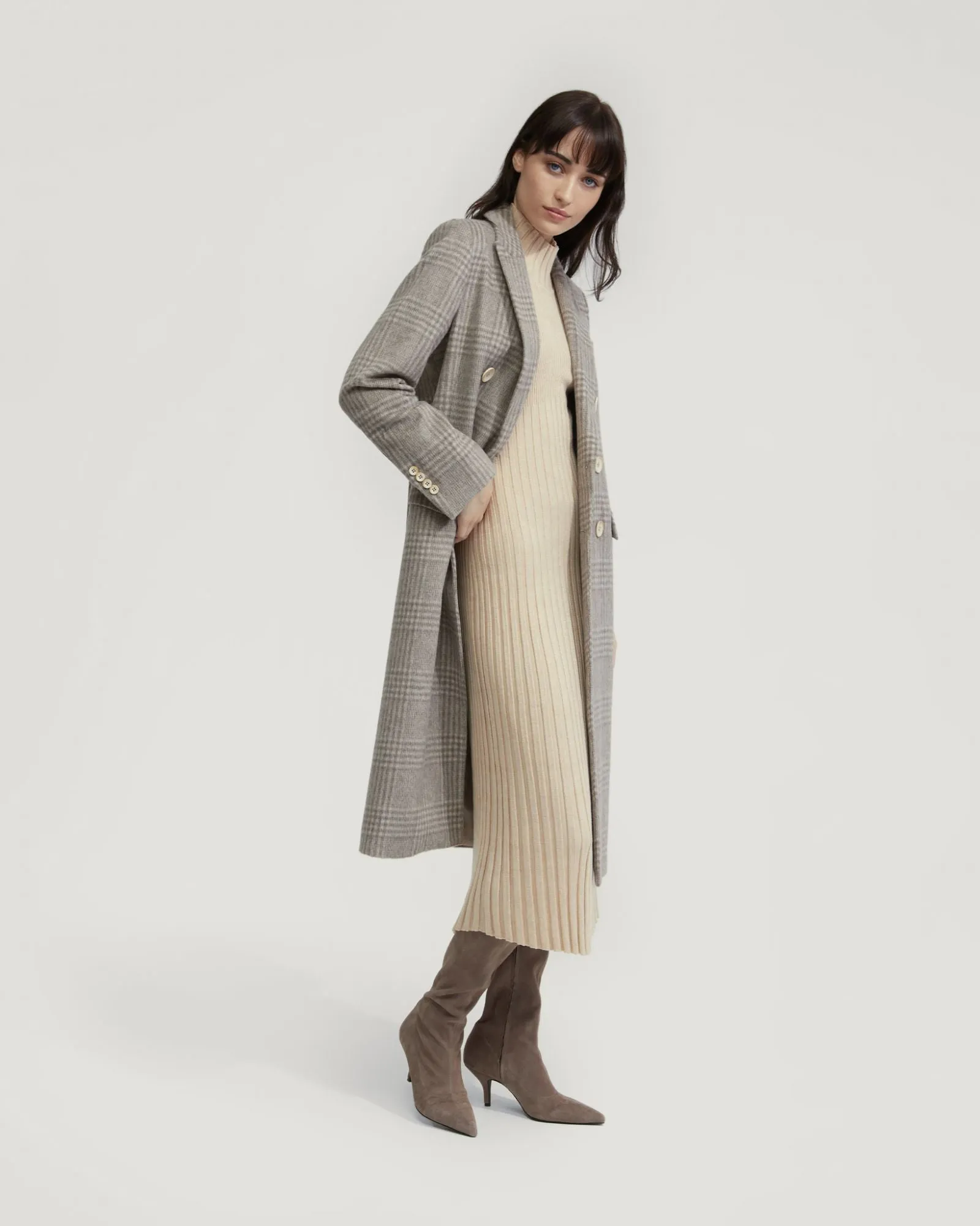 Lily Alpaca Blend Check Coat sold by Oxford Shop product image thumbnail 2