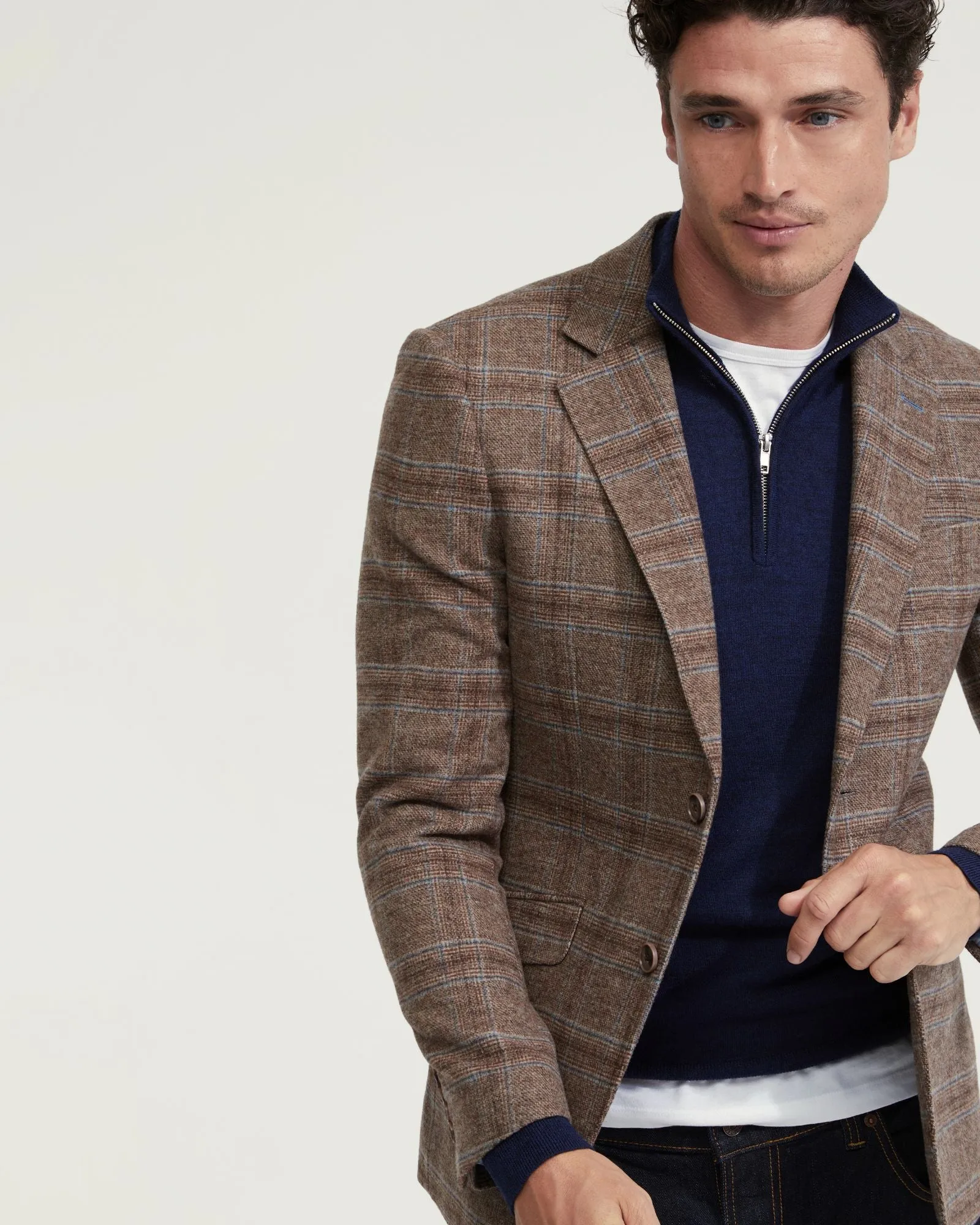 Blake Wool Rich Checked Blazer sold by Oxford Shop product image thumbnail 4