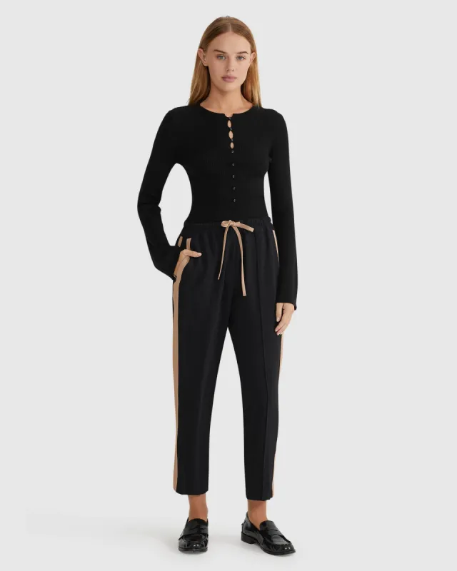 Elka Henley Knit Top sold by Oxford Shop