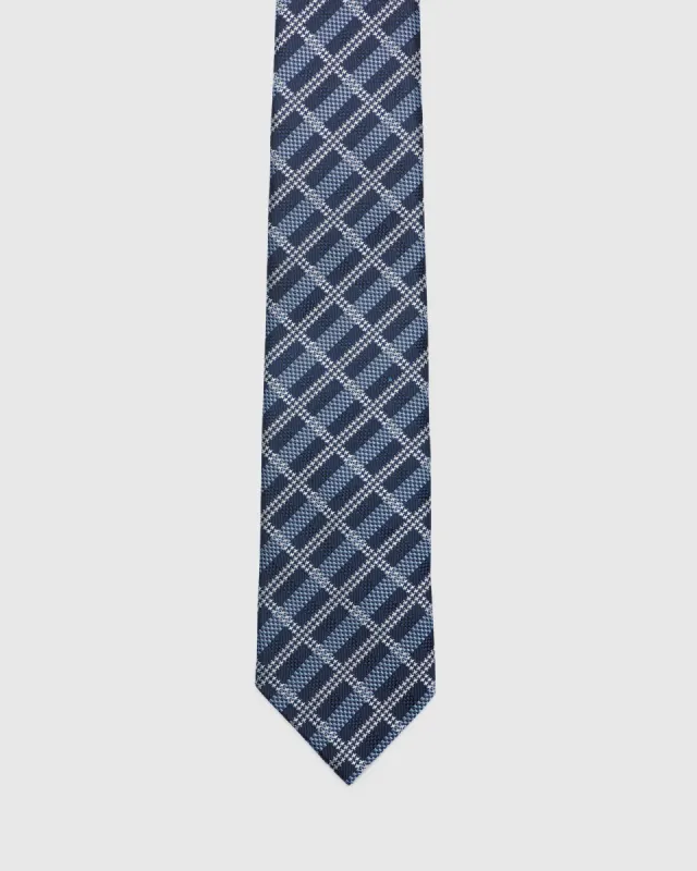 Window Check Silk Tie made by Oxford Shop
