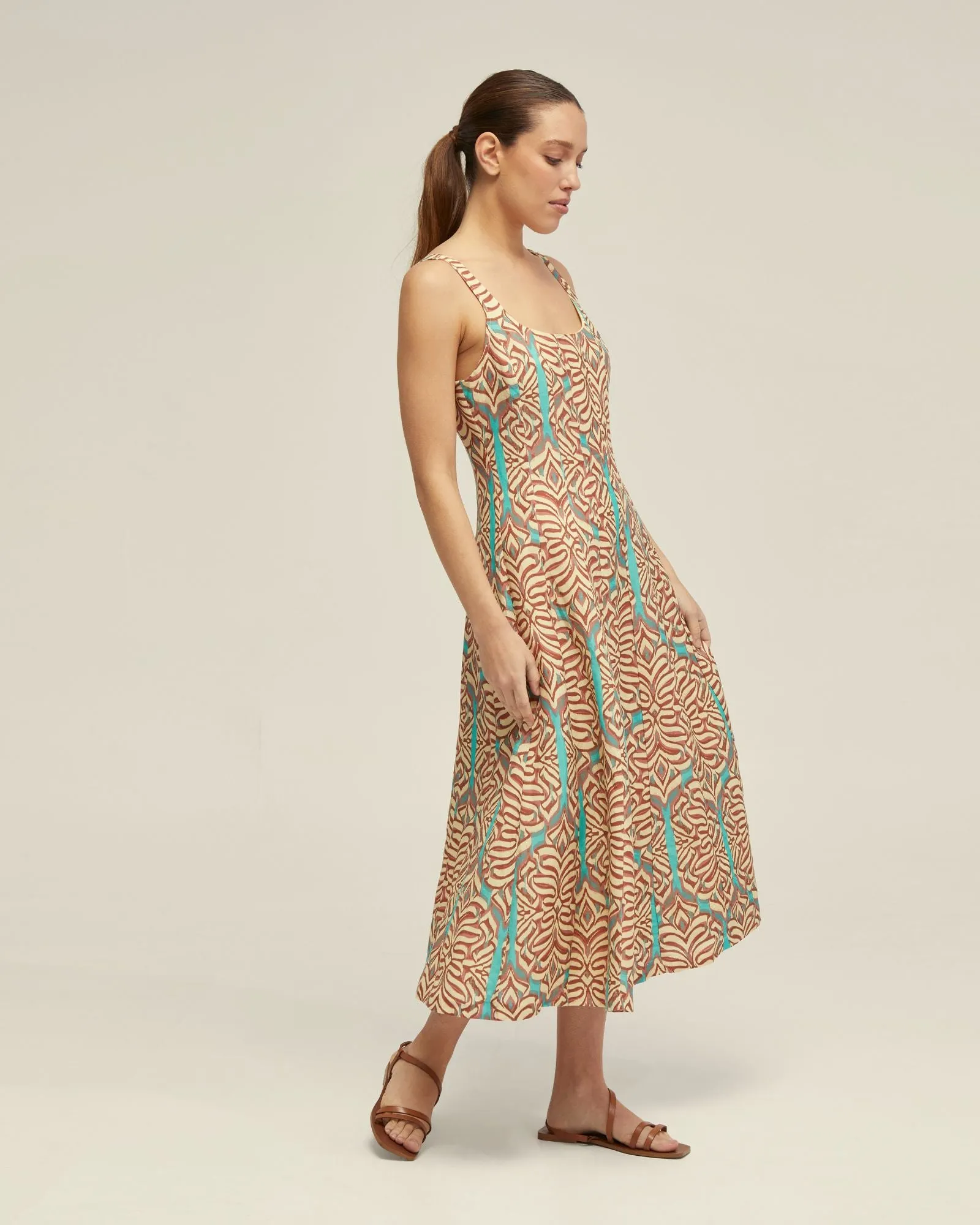 Elodie Linen Blend Printed Dress sold by Oxford Shop product image thumbnail 4