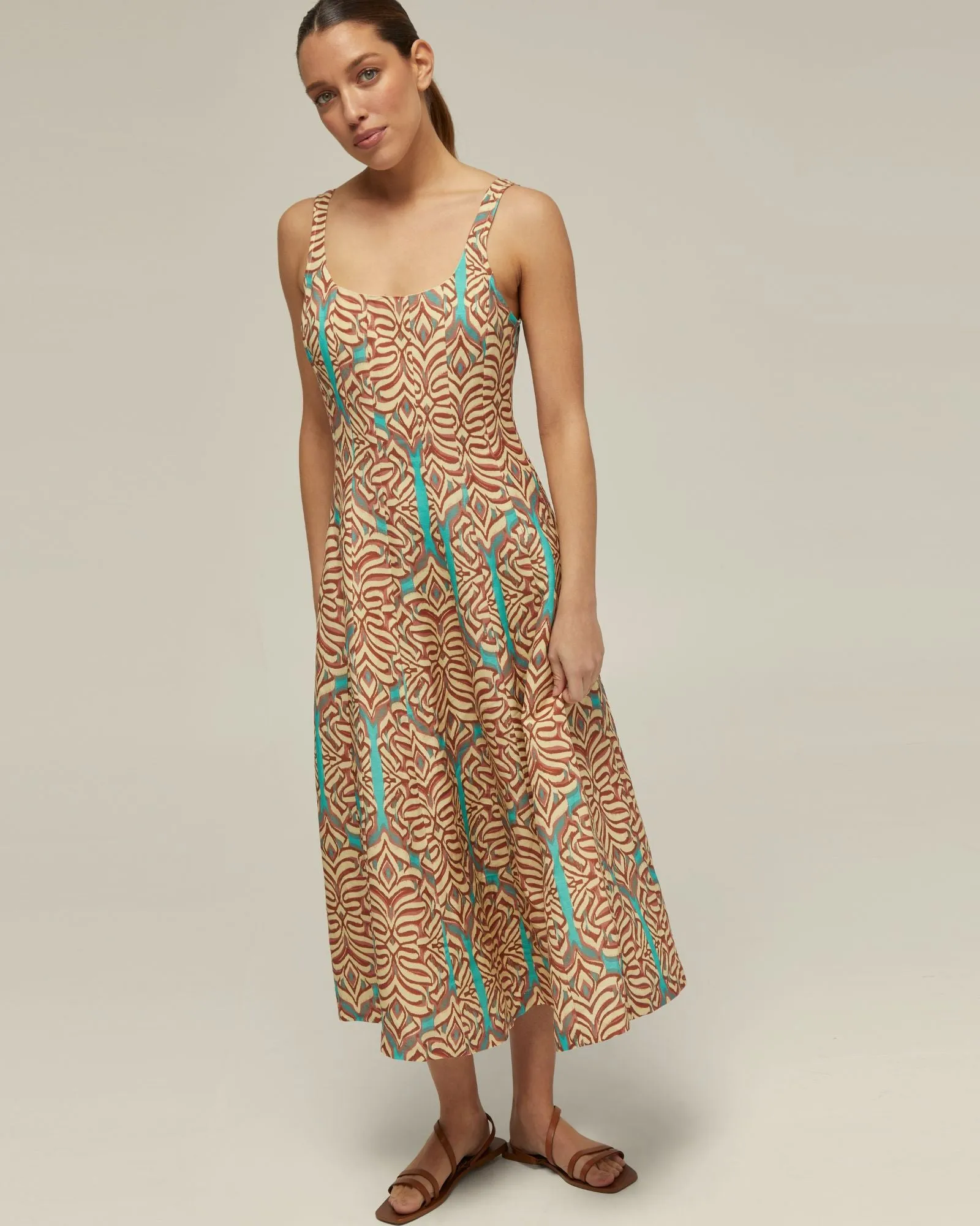 Elodie Linen Blend Printed Dress sold by Oxford Shop product image thumbnail 5