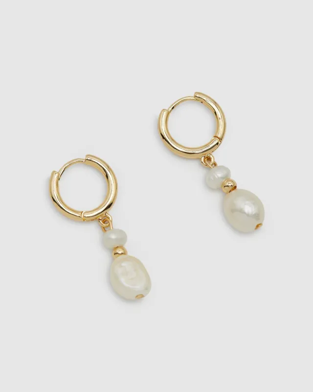 Tia Pearl And Hoop Earring sold by Oxford Shop