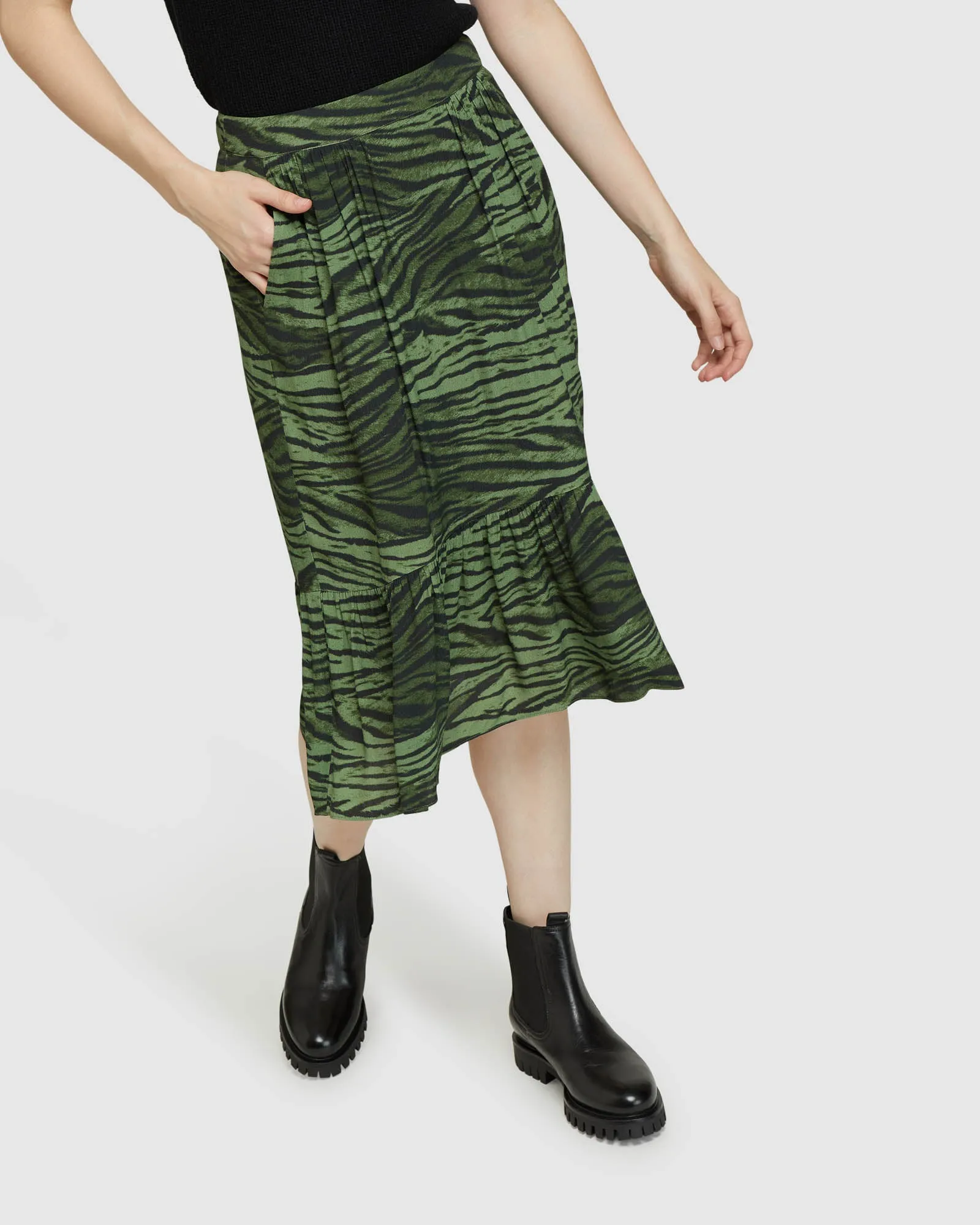 Millie Animal Print Skirt sold by Oxford Shop product image thumbnail 4