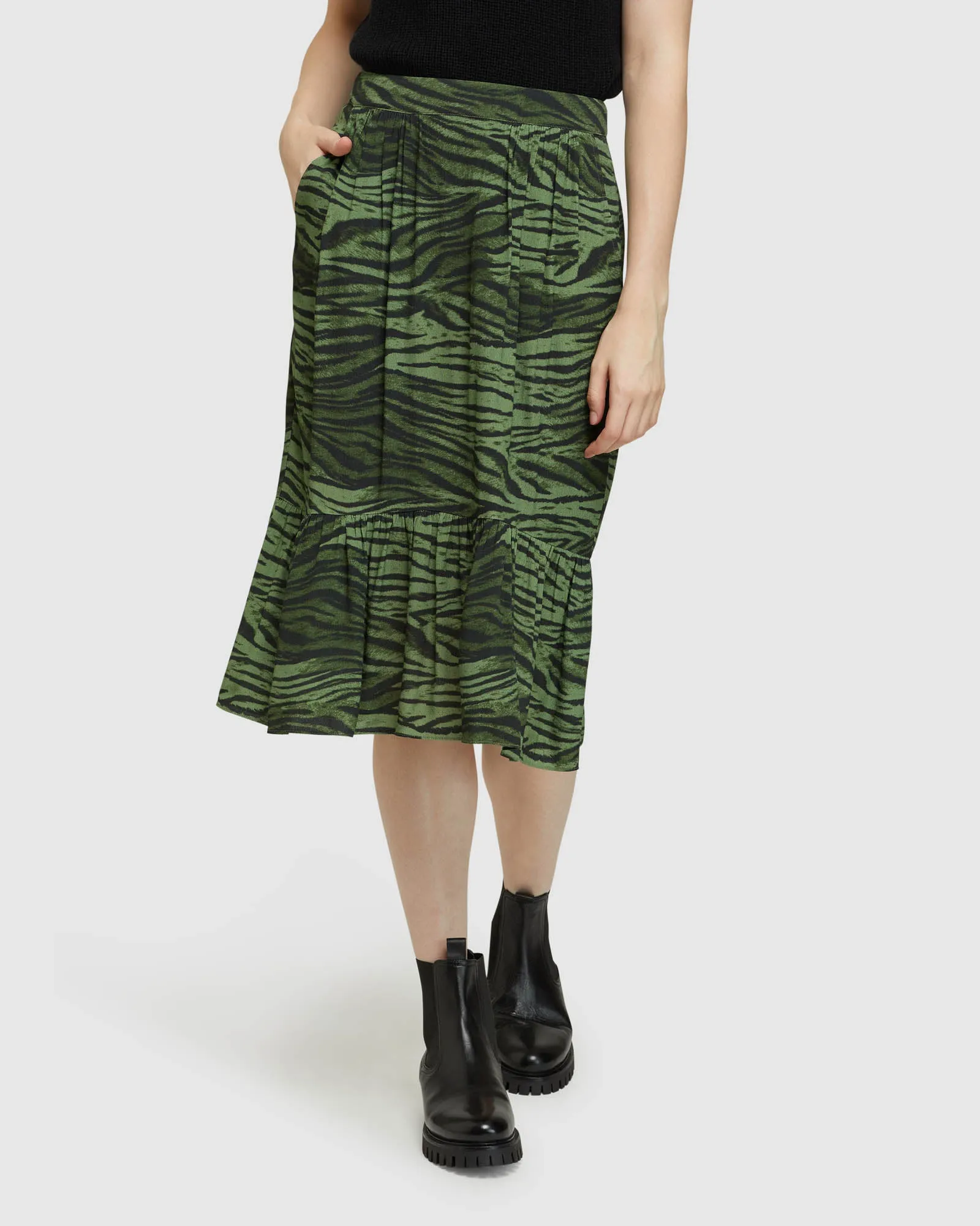 Millie Animal Print Skirt sold by Oxford Shop