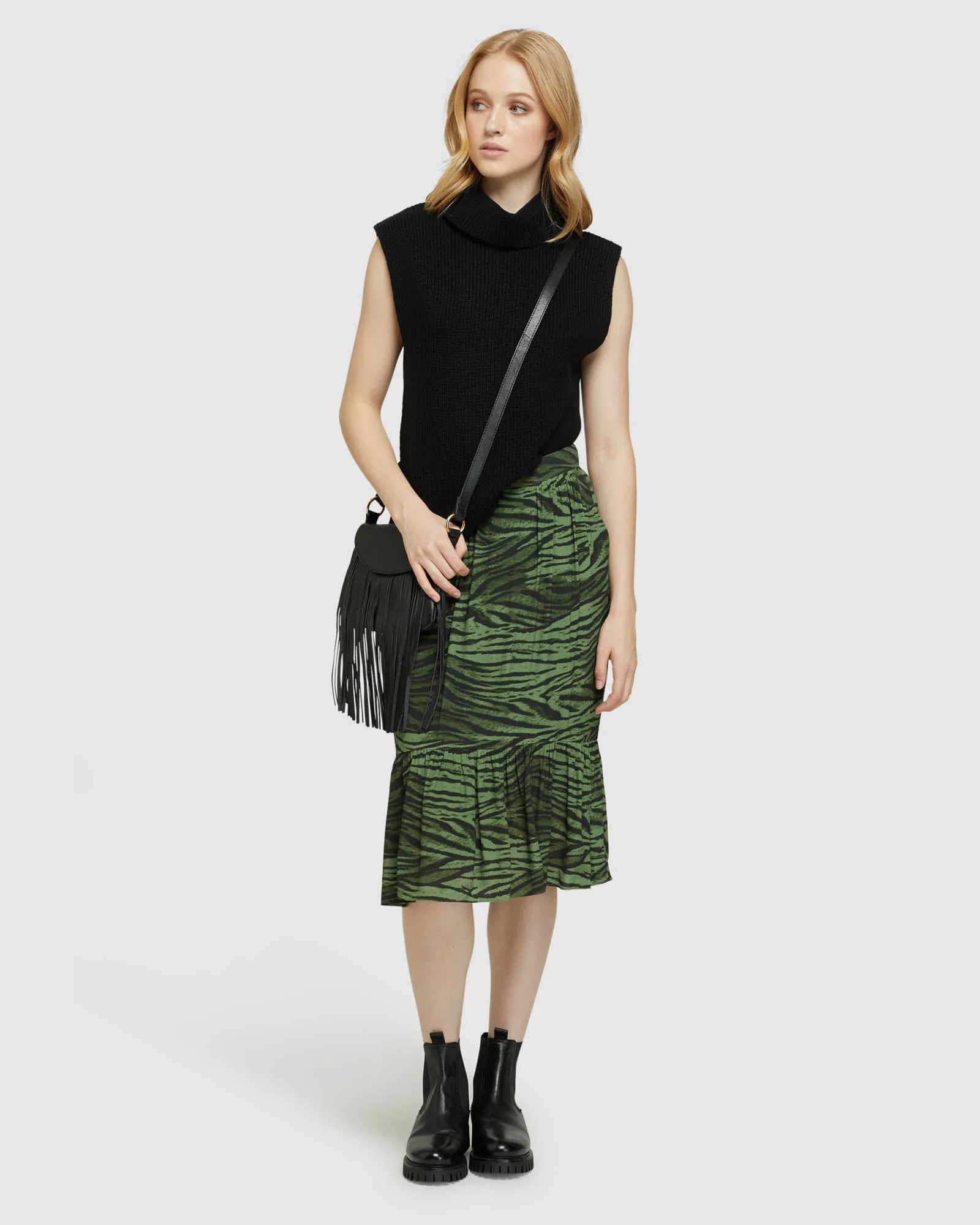 Millie Animal Print Skirt sold by Oxford Shop product image thumbnail 5