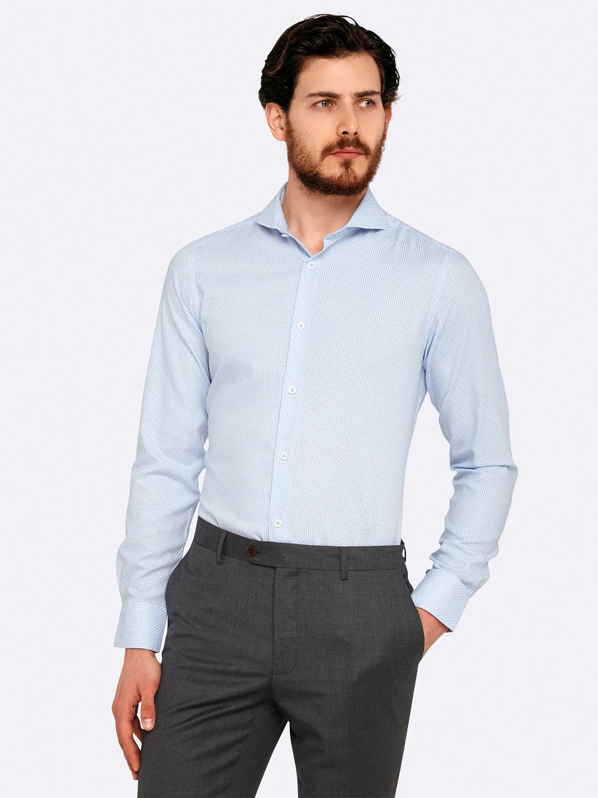 Kensington Ton Slim Fit Shirt Lt sold by Oxford Shop