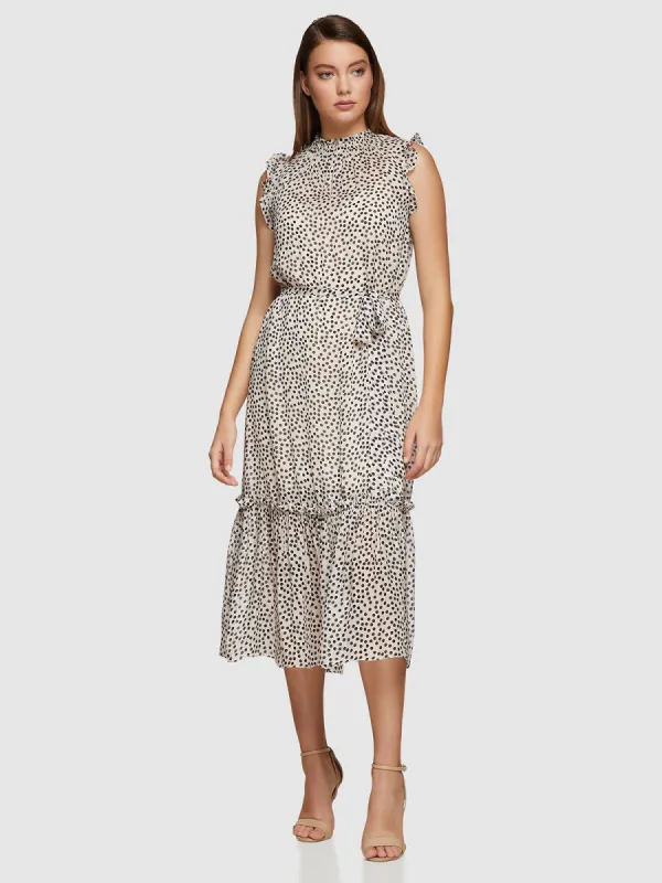 WHILOMENA SPOT DRESS made by Oxford Shop